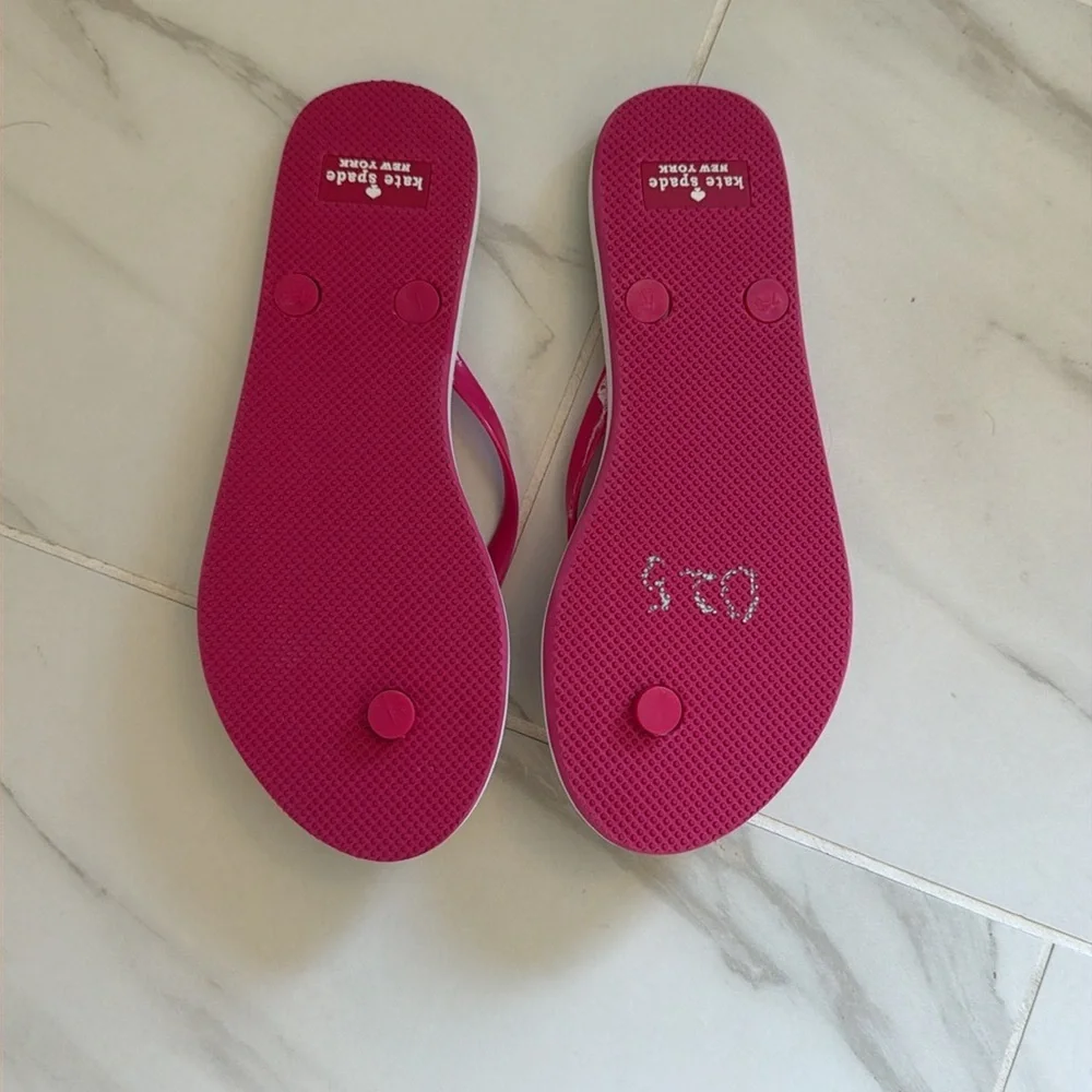 NWT Kate Spade NY hot pink popsicles flip flops sandals size 7